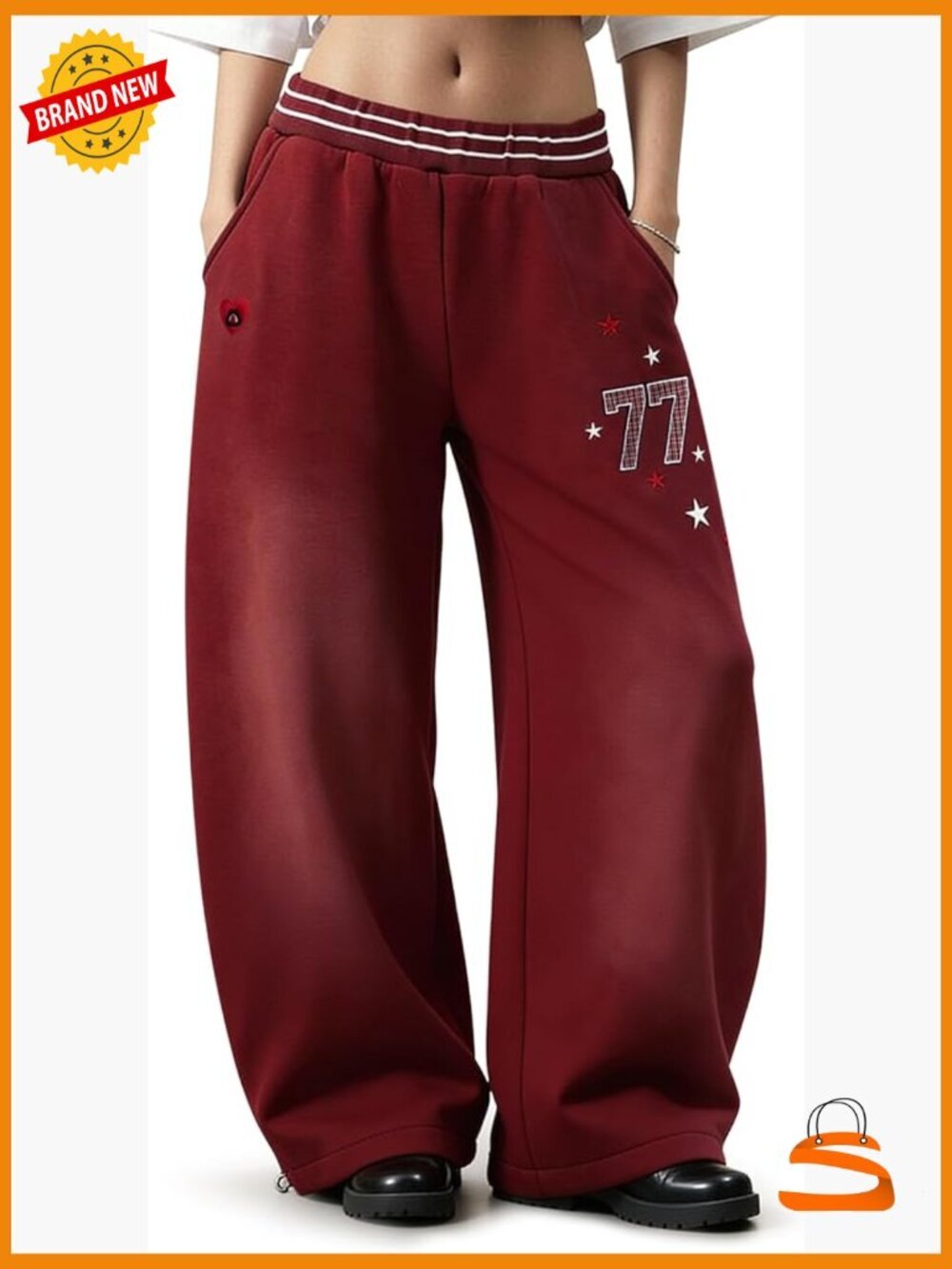Baggy Barrel Sweatpants Wide Leg Y2K Drawstring Casual Streetwear